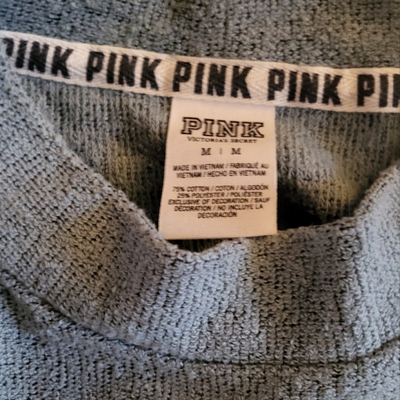 Turquoise PINK Terry Mock neck - Picture 2 of 3